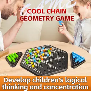 Triangle Strategy Board Game Set, Board Game Blocks, Family Interactive Entertainment, Multiplayer Geometric Linking Game, Perfect for Parties & Gifts
