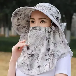 Wide brimmed sun hat, sun hat, outdoor travel hat, sun protection hat, adult round head thin versionRAIMENTRY