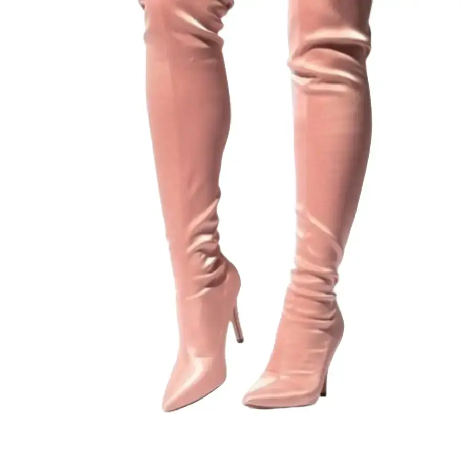 Pink High Knee Boots