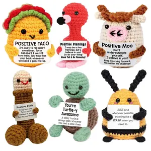 6Pcs Handcrafted Mini Knit Plush Set, Ultra Soft Stuffed Plushies, Emotional Support Plush, Birthday Gifts For Women, Christmas Presents, Holiday Gifts, Teacher Appreciation Gifts, Gifts For Him Her, Cute Desk Decor, Bedroom Decor, Car Ornament, Stress Re