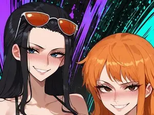 Robin And Nami 4" Anime Waifu Sticker - Decal, Phone, Waterproof