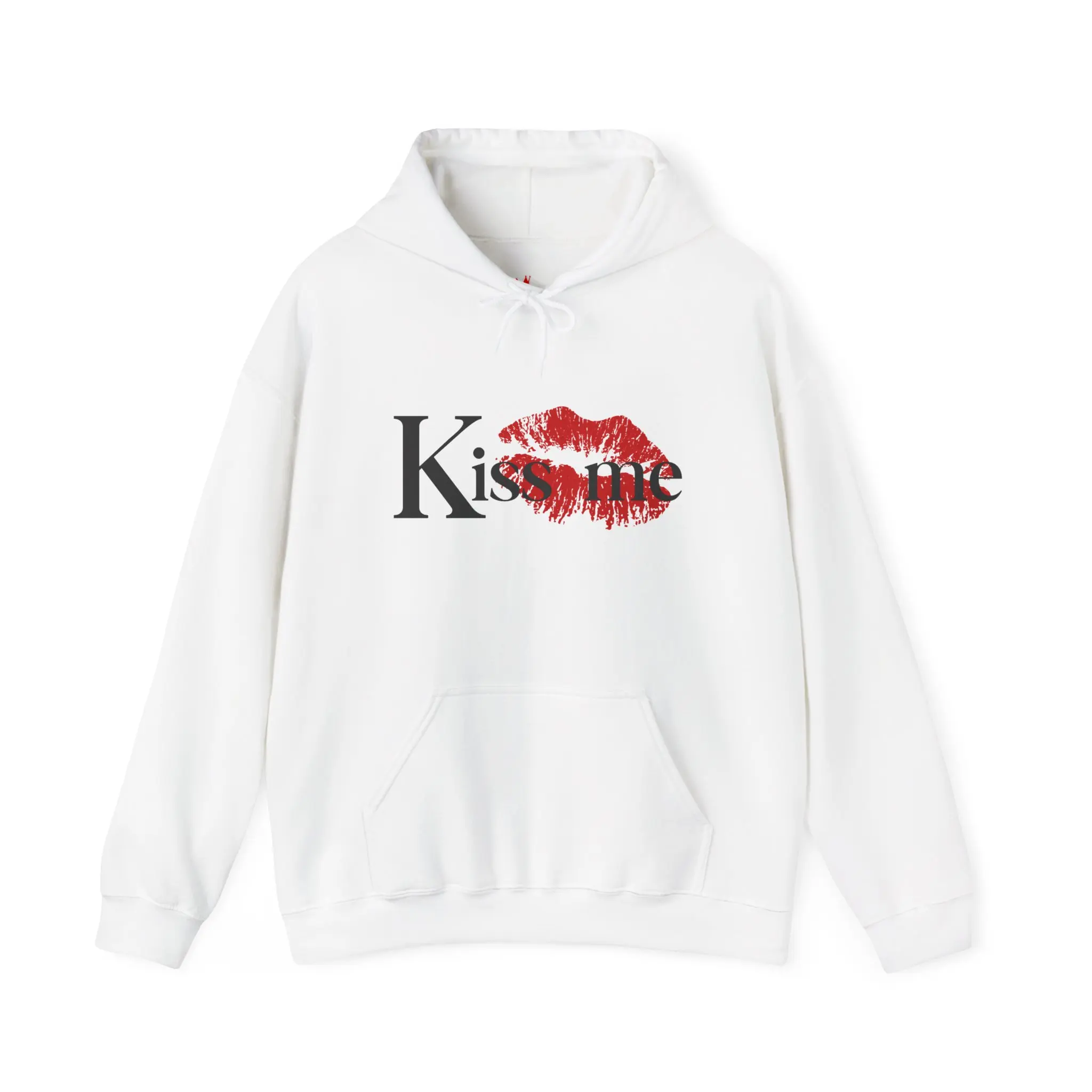 Kiss Me lips print Hoodie | Red Lipstick Kiss Graphic Sweatshirt