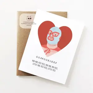 Nacho Libre, Anniversary Gift, Custom Card, Love Card, Hugs and Kisses, Funny Gift, Gift For Boyfriend, Girlfriend, Wife, Husband, Her LV05