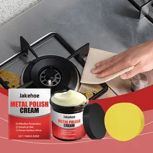 Metal Polishing Paste 100g for Kitchen Cleaning, Removes Rust Stains From Metal Cookware, Effective Degreaser and Polish, Stove Oven Cleaner