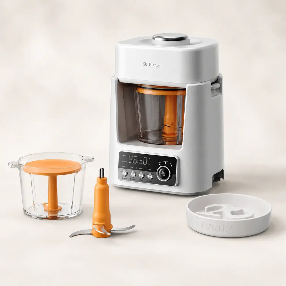 Tuanty All-In-1 Pet Food Maker Full Kit - Main Machine, Glass Bowl, Replacement Blades, Slow Feeder Bowl for Dogs & Cats