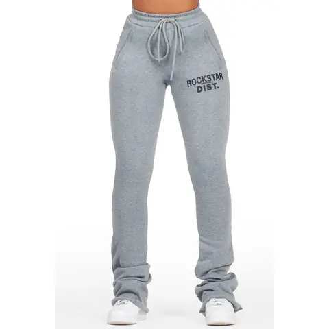 Juliana Heather Grey Super Stacked Track Pant