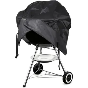 Grill Cover for Weber Round Grill Cover Water Proof Heavy Duty Outdoor Canvas BBQ Grill Cover Dome  Cover (22 inch)
