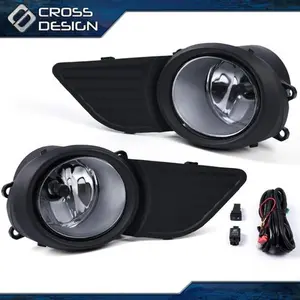 CROSSDESIGN Fit For Toyota Sienna H11 2011-17 Bulb Bumper Driving Fog Lights W/Switch+Wiring