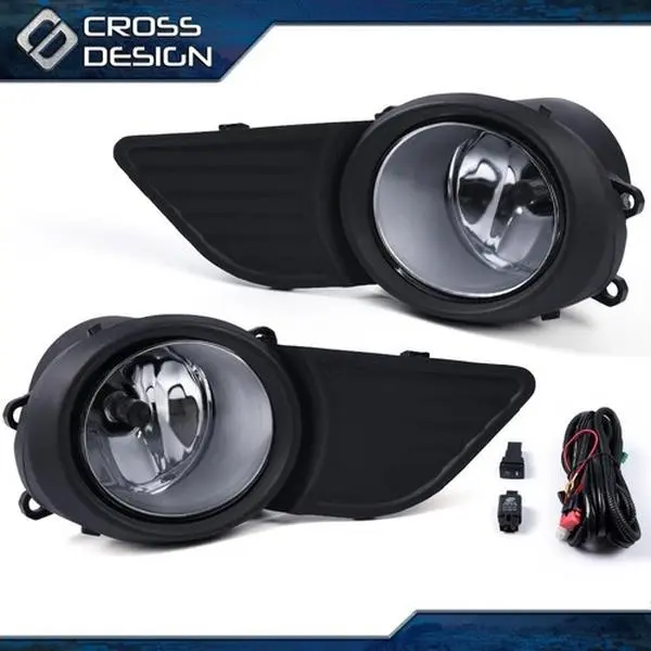 CROSSDESIGN LED Driving Fog Lights Kit, H11 Bulbs with Switch & Wiring, Compatible with Toyota Sienna 2011-17 Bumpers, Led Driving Light