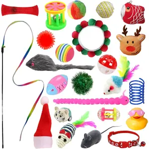 Cat Advent Calendar 2025 - 24 Days Christmas Countdown with Assorted Toys - Interactive Xmas Gifts for Indoor Kitten & Cat Lovers