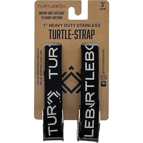 Turtlebox Audio Tie Down Straps - 2 Pack, Resistant Accessories for Waterproof Bluetooth Speakers