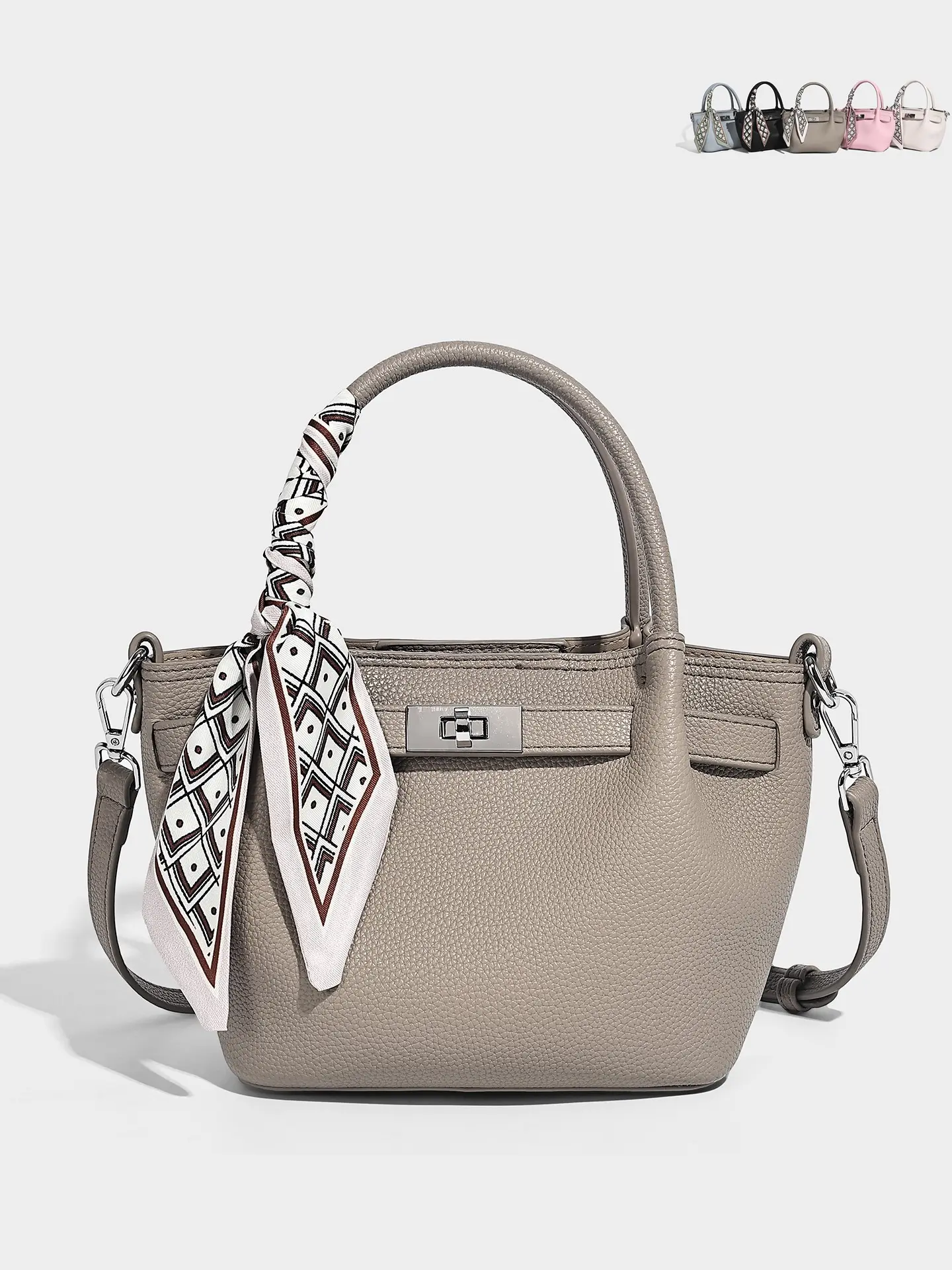 Elegant Fashion Bag 2026 New Style, Versatile Crossbody Bag, Vintage Handbag, Leather Women's Bag, Mother's Day Gift, Single Shoulder Bag, Pineapple Texture Lock Bag, Office Scarf Bag