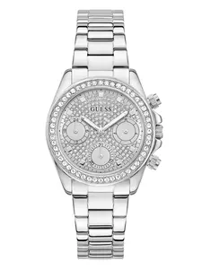 GUESS Female Crystal Stainless Steel multi-function watch