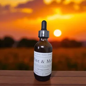 Mint & Mane Herbal Infusion with Rosemary Peppermint Clove & Organic Jojoba Oil for Scalp Stimulation & Hair Growth Support