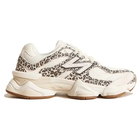 NEW BALANCE Women's 9060 U9060ALP Beige Leopard Print Wide Fit Chunky Sneakers - All Seasons, Laces, US W 10, Casual Walking Shoes, Unisex Size, Feminine Style, 100% Authentic, In Stock & Ready To Ship