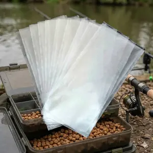 PVA Fishing Mesh Bags Kit, Biodegradable Carp Fishing Bait Sacks, Coarse Groundbait PVA Stocking, Anti-Tangle Fast Dissolve Design, Fresh & Saltwater Use, 7x14cm Size, 50/100 Packs Multi-Scene Tackle