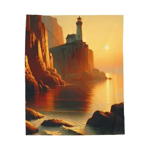 Beacon by the Sea- Plush Blanket