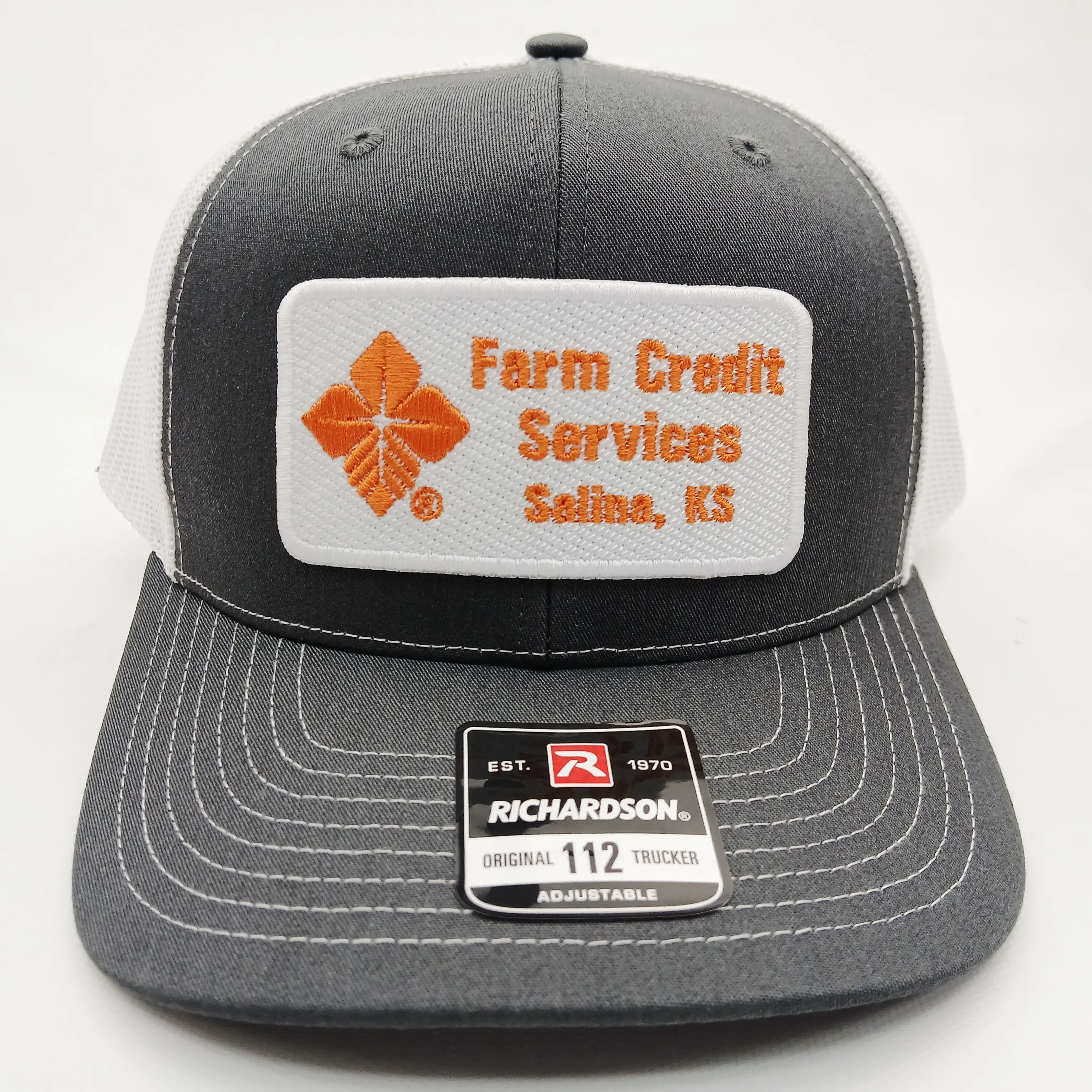 Richardson 112 Farm Credit Agriculture Salina KS Embroidered Patch Trucker Style Hat, Embroidery Adjustable Cap, Embroidery Adjustable Hat, Adjustable Trucker Hat