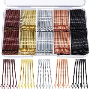 Teenitor Bobby Pins, 250count 2.75inch Large Bobby Pins in Brown, Black, Blonde, Silver, Hair Pins for Women Girls, Bobby Pins for Thick Hair
