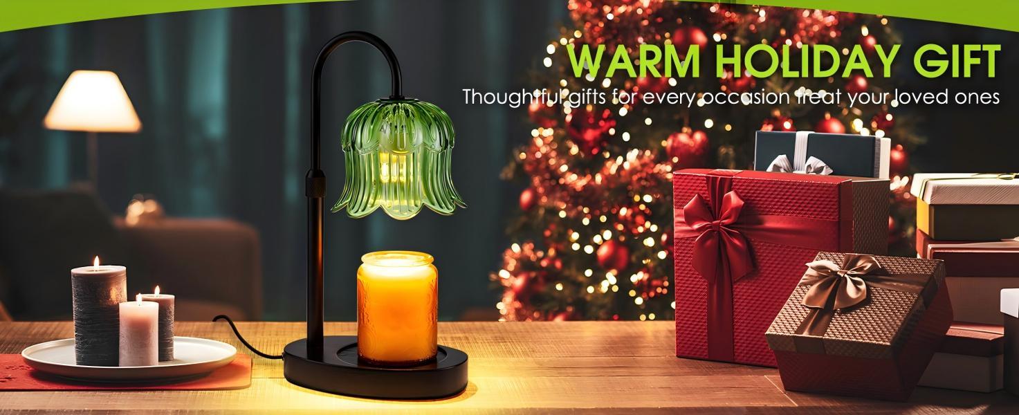 Automatic Timer Essential Oil Candle Lamp with Adjustable Height & Brightness Flameless Aroma Diffuser for Wax Melting Essential Oil Lamps Modern Home Decor Ideal for Living Rooms and Bedrooms Creates a Warm Atmosphere Year Round Flower Design