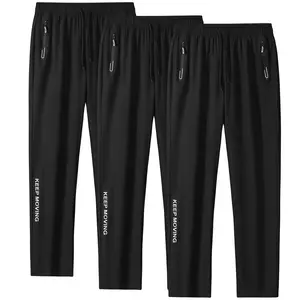 Men’s 3-Piece Quick-Dry Casual Pants Set for Spring/Summer — Breathable Running Training Sports Pants, Stylish and Comfortable