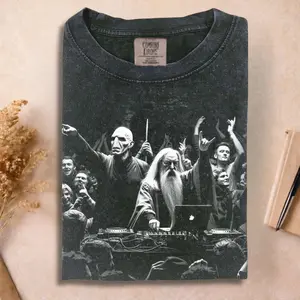 DJ Dumb & Dark Wiz Comfort Colors Shirt, Movie T-Shirt, Wizard Movie Tee, Fantasy Party Shirt, Gift for HP Fans, Concert Shirt