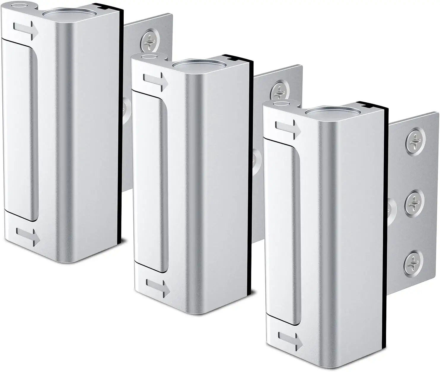 3Pcs Door Reinforcement Lock, Door Safety Locks from Inside, Withstand 800lbs Force - Enhance Home Security, Door Lock Security, Aluminum Construction