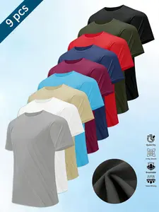 Men's Ultra-Light Quick-Dry Breathable T-Shirt Set, Gym Running Fitness Shirt, Multiple Colors Available, Sweat-Wicking Fabric