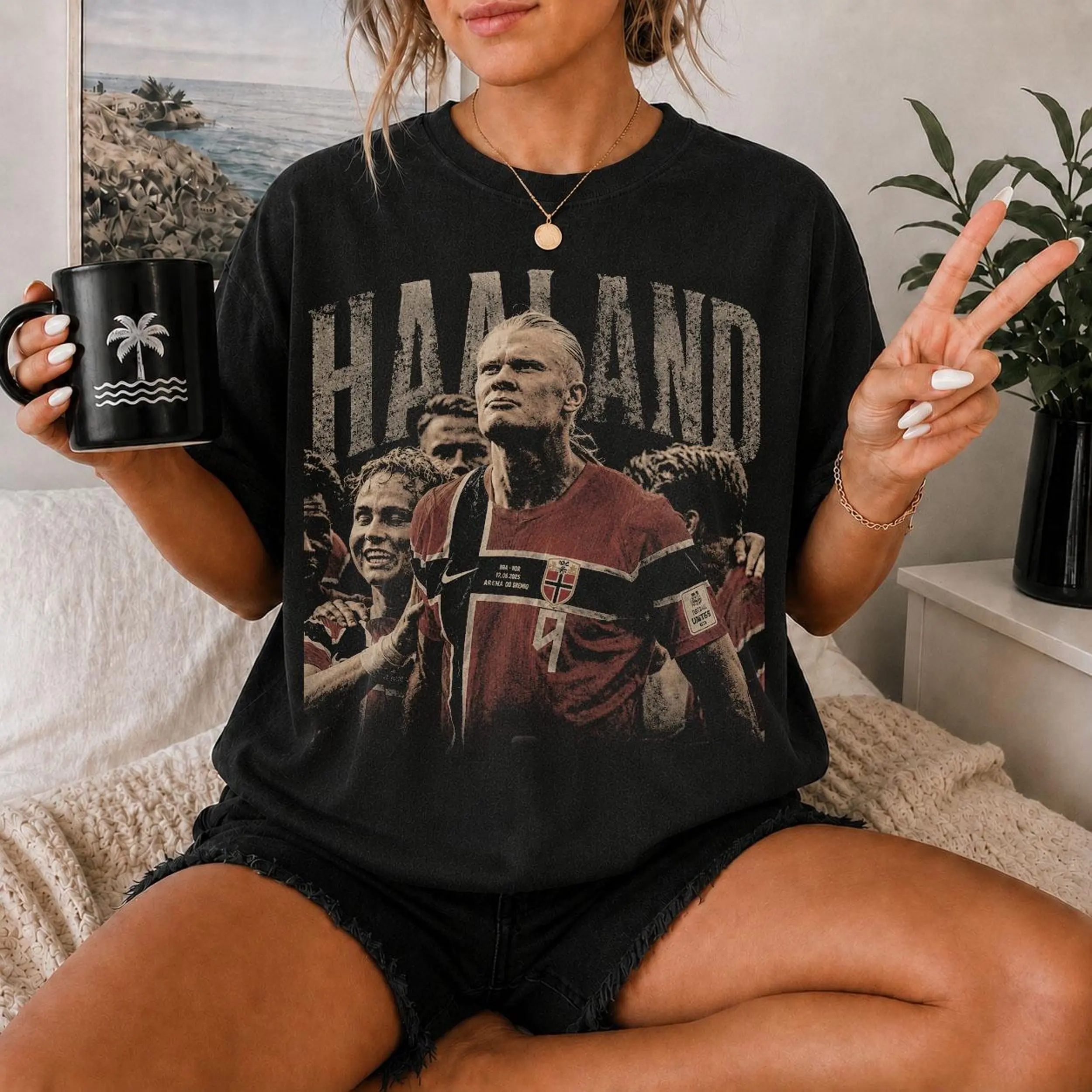Comfort Colors Erling Vikings Norway Y2k Graphic Tee, Retro 90s Football Unisex T-Shirt - Perfect Gift for Fans