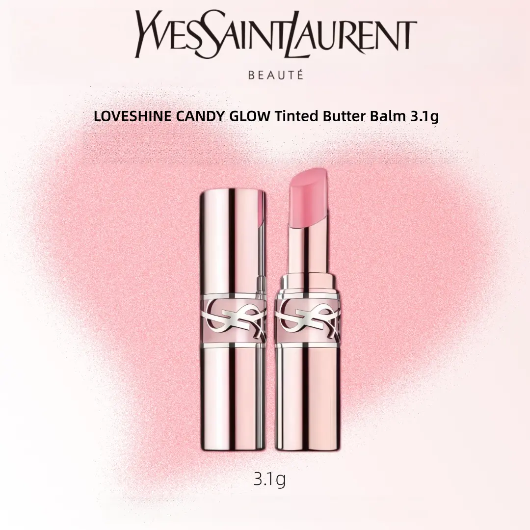 Yves Saint Laurent Loveshine Candy Glow Tinted Butter Balm 3.1g - Soft Pink Lip Balm for Moisturizing and Hydrating