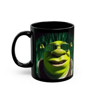 [Sale Up To 40% + Freeship] Cartoon Shrek Mug - Perfect Gift for Fans, Coffee Cup, Funny Movie Character, Novelty Kitchen Decor, Ceramic Tea Mug, Birthday