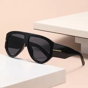 Retro Oversized Aviator Sunglasses for Women Men 70s Classic Vintage Luxury Thick Frame Fashion Shades Sun Glasses