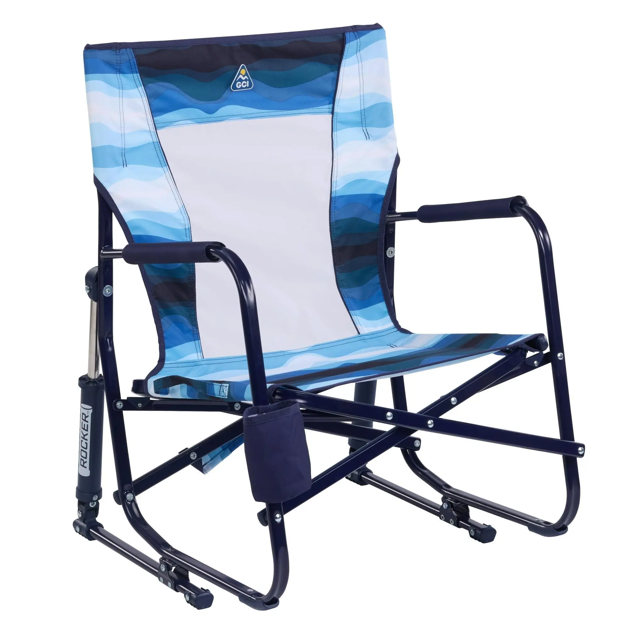 GCI Outdoor Beach Rocker Low Profile Foldable Rocking Chair