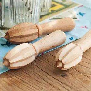 Wooden Reamer Lemon Squeezer Beech Wood Citrus Squeezer Reamer Orange Juice Squeezer Fruit Vegetable Tools Bar Kitchen Gadgets