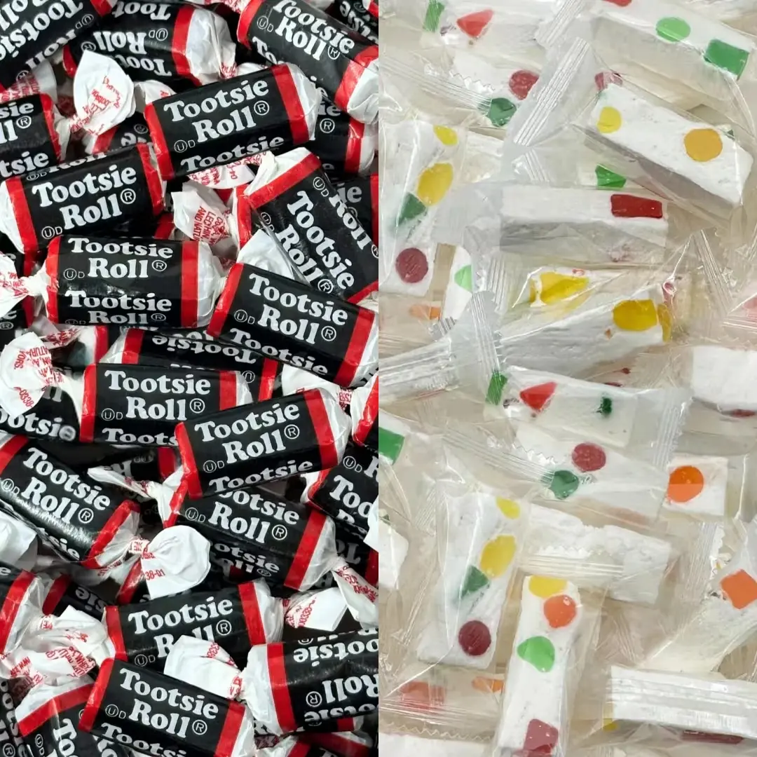 RICH & RICHERS Jujube Nougats & Tootsie Rolls 1lb Chewy Candy Mix Retro Nostalgic Chocolate Fruity Bulk Sweets TikTok Viral Treat Snack Bonbon