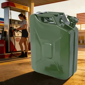 NW8Lbs 5-Gallon Metal Jerry Can with Spout - Rust-Proof, EPA/CARB Compliant (20L Fuel Container)