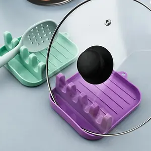 Space-Saving Silicone Kitchen Utensil Holder - Perfect for Spoons, Spatulas & Pot Lids - Ideal for Home and Restaurant Use
