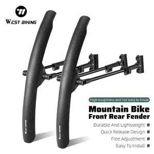 WEST BIKING Mountain Bike Front Rear Fender Quick Release Bicycle Fender Durable Lightweight Bicycle Mudguards