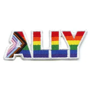 LGBTQ+ Ally Pride Script Patch Community Support Embroidered Iron On