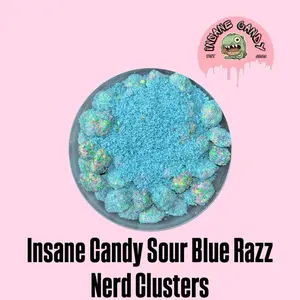 Insane Candy Sour Blue Razz Nerd Clusters Snack