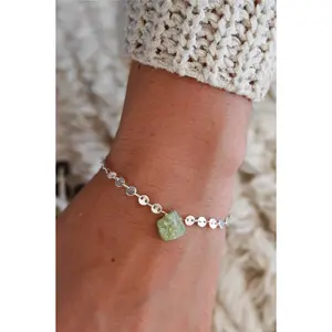 Follow Your Truth Kyanite Silver Coin Bracelet