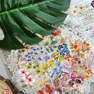 50pcs Ink Flower Transparent PET Material Series Graffiti Stickers Suitable for Suitcases, Mobile Phone Cases, Laptops, Helmets, Skateboards Waterproof Decoration DIY Creative Stickers