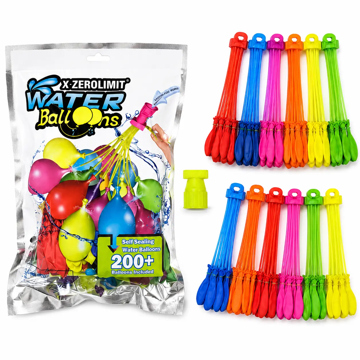 Upgraded Thickened Rapid-Fill Self-Sealing Water Balloons, 432/864/1728 Pcs Colorful Bulk Packs for Kids’ Outdoor Play, Summer Pool, Backyard Parties & Water Fights