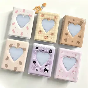 3-Inch Heart-Shaped Photo Album / Storage Book — Featuring a heart-shaped design, plastic construction, and internal pages; ideal for collecting couples' photos and serving as a commemorative album.