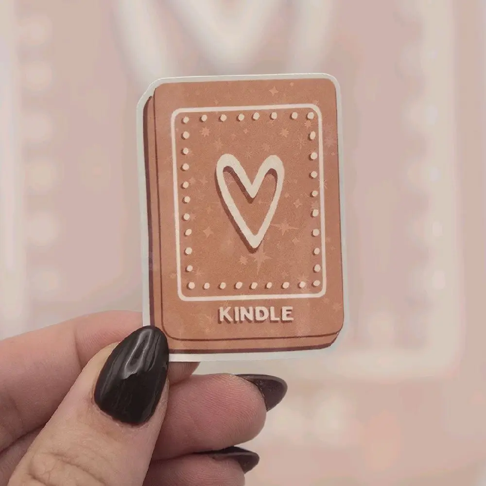 Gingerbread Kindle Cookie | Waterproof Stickers for kindle | Laptop Decal | Tumbler Sticker | Ereader Accessory | Sarcasm | Trendy Casing | Winter | Stocking Stuffer Glossy Cover Protective Smartphone Cellphone