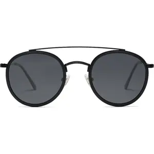 Retro Vintage Round Polarized Sunglasses for Women Men Small Double Bridge Circle Sunnies SJ1104