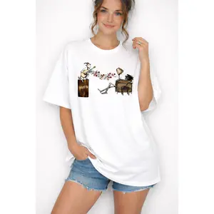 Vintage Jam Band Goat Skeleton Graphic Oversized T-Shirt – Retro Festival Sand Tee