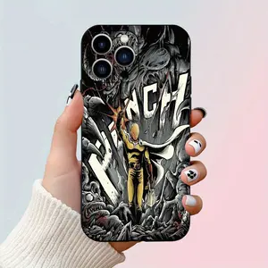 Is The One-Punch Man Gift Suitable for an Iphone User The Black TPU Case Is Adorable, Sturdy, And Provides Excellent Lens Protection for iPhone 17 16 15 14 13 12 11 Pro Max Plus.