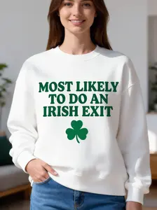 Premium Cotton Irish Exit Crewneck | Smooth Retro St. Paddy’s Top