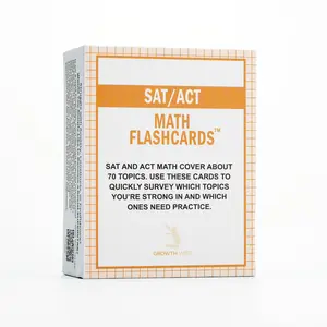 SAT/ACT Math Flash Cards by Growth Wise - Pre-Algebra, Algebra, Coordinate Geometry, Plane Geometry, and Pre-Calculus